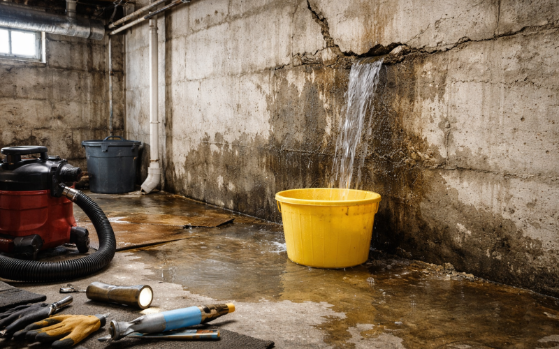 Leaking Basement Wall