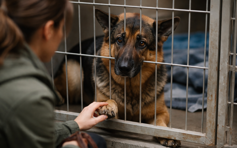 Sad German Shepherd Adoption